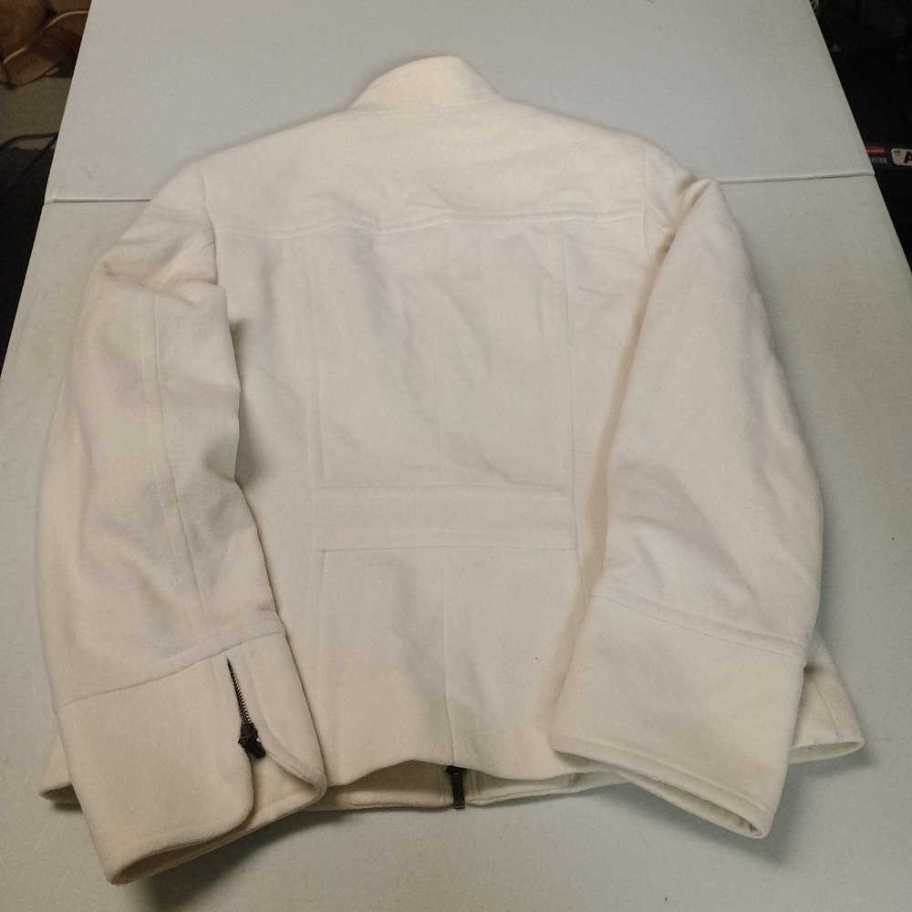 Vintage TRIBAL Wool Cashmere Blend Ivory/Cream‎ Zip Jacket Size 8 Lined Bulgaria - Picture 3 of 12